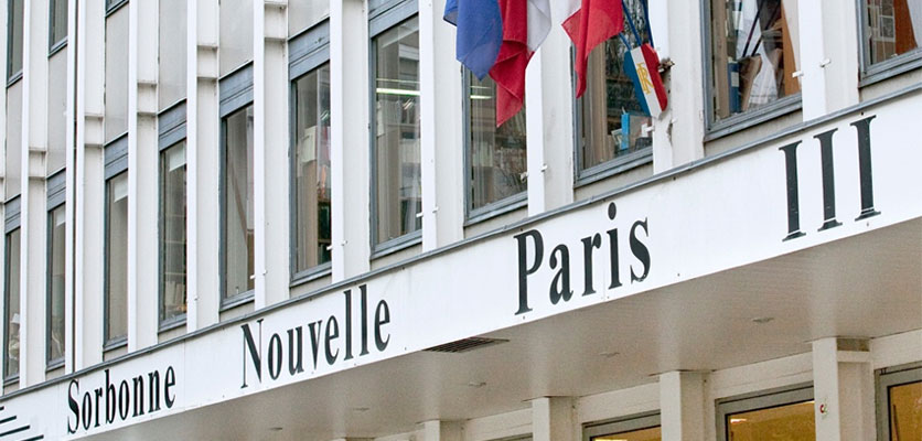 Image of a building that says Sorbonne Nouvell Paris III.