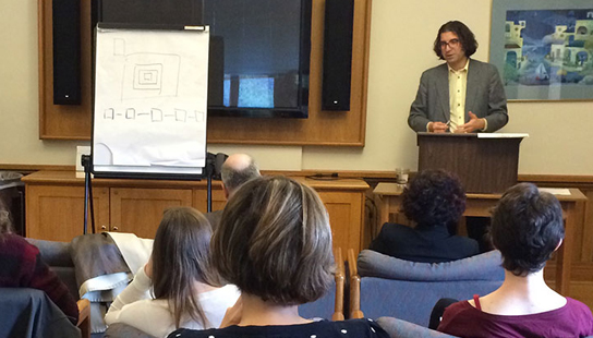 faculty member lecturing